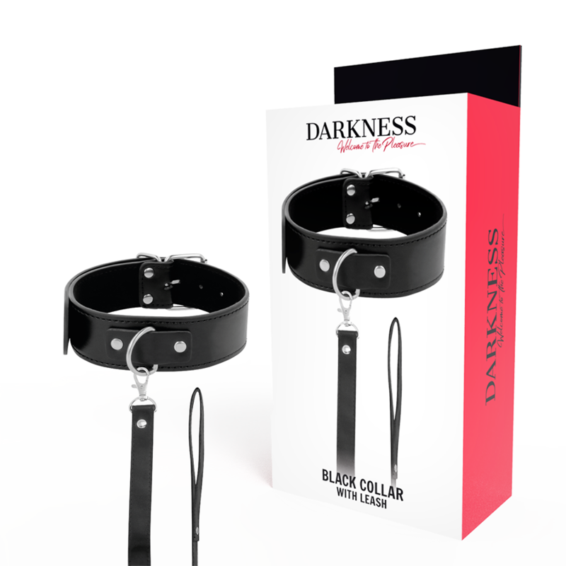 Darkness Bondage - PVC Leather Chain Posture Collar, BDSM