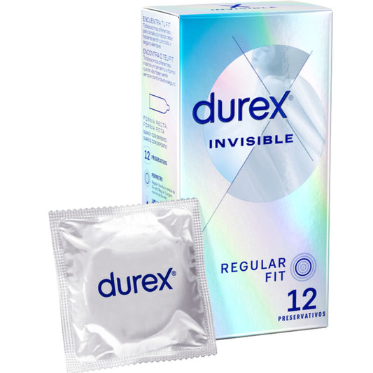 Durex - Invisible Extra Thin 12 Units - Ultra-Thin Condoms for Maximum Sensitivity