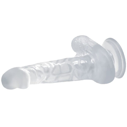 Baile Dildo-   Dildo Realist Cu Ventuză Și Testicule 16,7 Cm Transparent