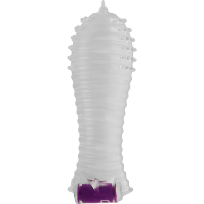 Ohmama Stimulating - Textured Penis Sheath With Vibrator Bullet, Flexible Material, Dimensions: 5 cm x 15 cm