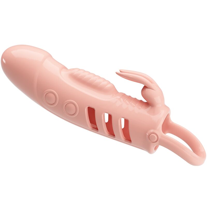 Pretty Love - Sloane Rabbit Penis Sleeve with Vibration, Meat, Pleasure and More Durability