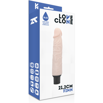 Loveclone - Realistic Self-Lubricating Vibrator, Soft Material, 21.2 x 3.8 cm, Water Resistant