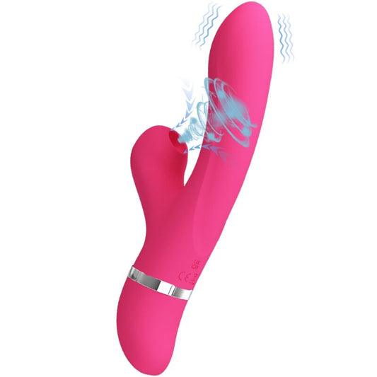 Pretty Love Clit Suction Rabbit Vibrator - Suction Clitoris Stimulator and G Spot Vibrator, 7 Vibration Modes, 4 Suction Modes, Magenta, ABS Silicone, 1 Year Warranty