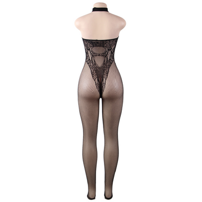 Queen Lingerie - Queen Backless Bodystocking SL - Elegance and Sensuality with Royal Style