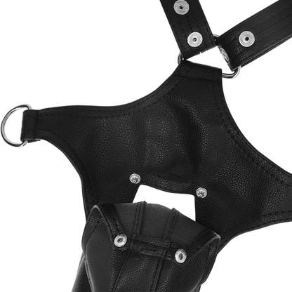 Fetish Submissive Attitude - Men's Eco Leather Harness Jock Strap Harness One Size Made in Seville