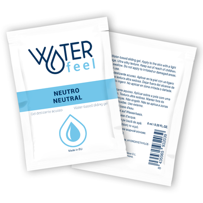 Waterfeel - Water-Based Neutral Lubricant 6ml - Transparent Natural Lubricant, Suitable for Oral Sex and Sex Toys