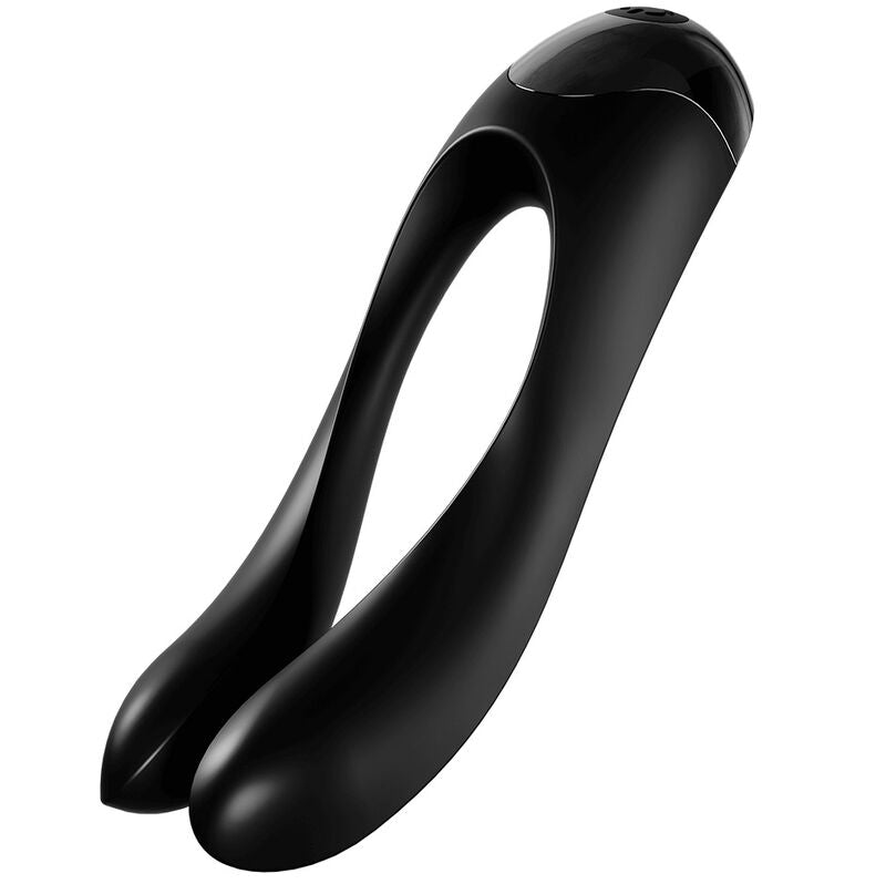 Satisfier Candy Stick Black Finger Vibrator, Small Size Finger Vibrator with Powerful Motor and Body-Friendly Design