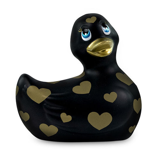 Big Teaze Toys - I Rub My Duckie 2.0 | Romance (Black Gold) - Waterproof Rubber Duck Massage Vibrator with 7 Vibration Modes