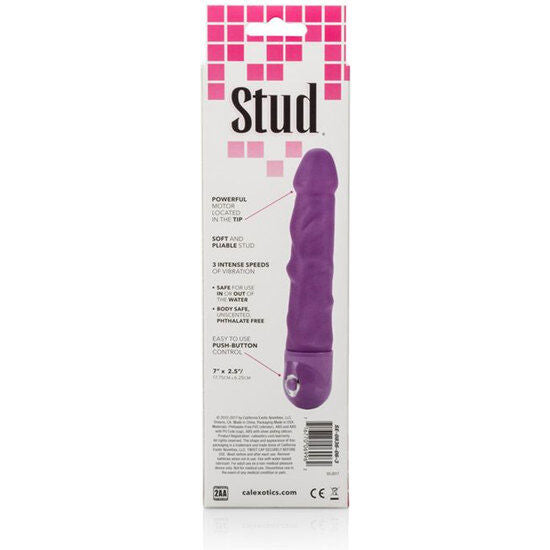 California Exotics - Power Stud Rod Vibrator Pink, 17.75 cm, 3 Speed ​​Modes, Submersible