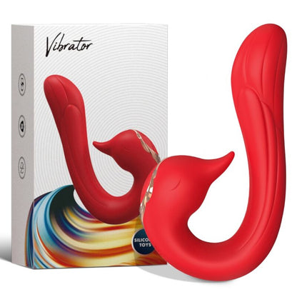 Armony Vibrators- Delfin Vibrator Multipoziție Și Efect De Căldură Roșu