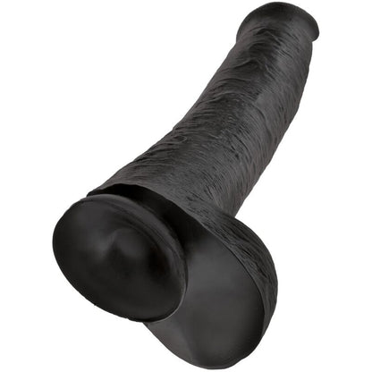 King Cock-  Penis Realist Cu Bile 34,2 Cm Negru