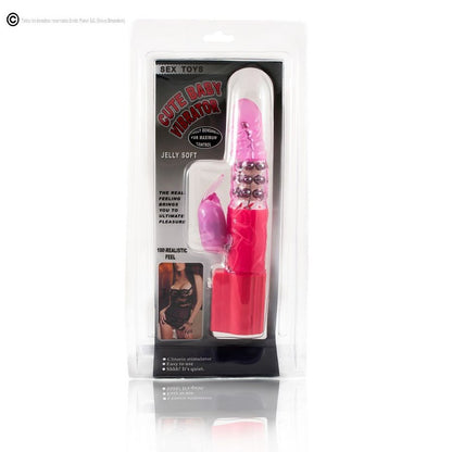 Baile Rotations - Pink Rabbit Vibrator, 20 Functions, Soft Jelly Material, 23 cm x 4 cm, For Intense Pleasures