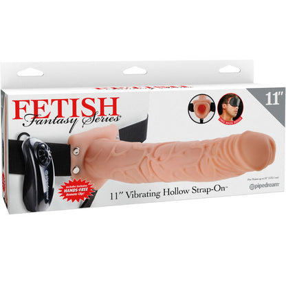 Fetish Fantasy Series- 11" Hollow Strapon Vibrator Cu Bile 27.9Cm Flesh