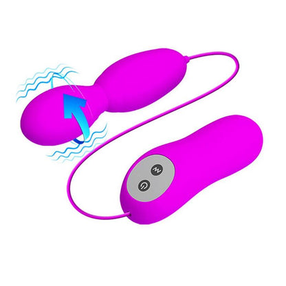 Pretty Love Flirtation - Vega Massager With Rotation And Vibration, 12 Functions, Silicone, Purple Color