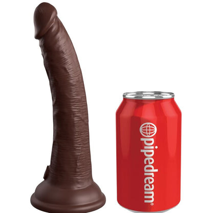 King Cock- Dildo Realist De Elită Din Silicon 17,8 Cm Maro