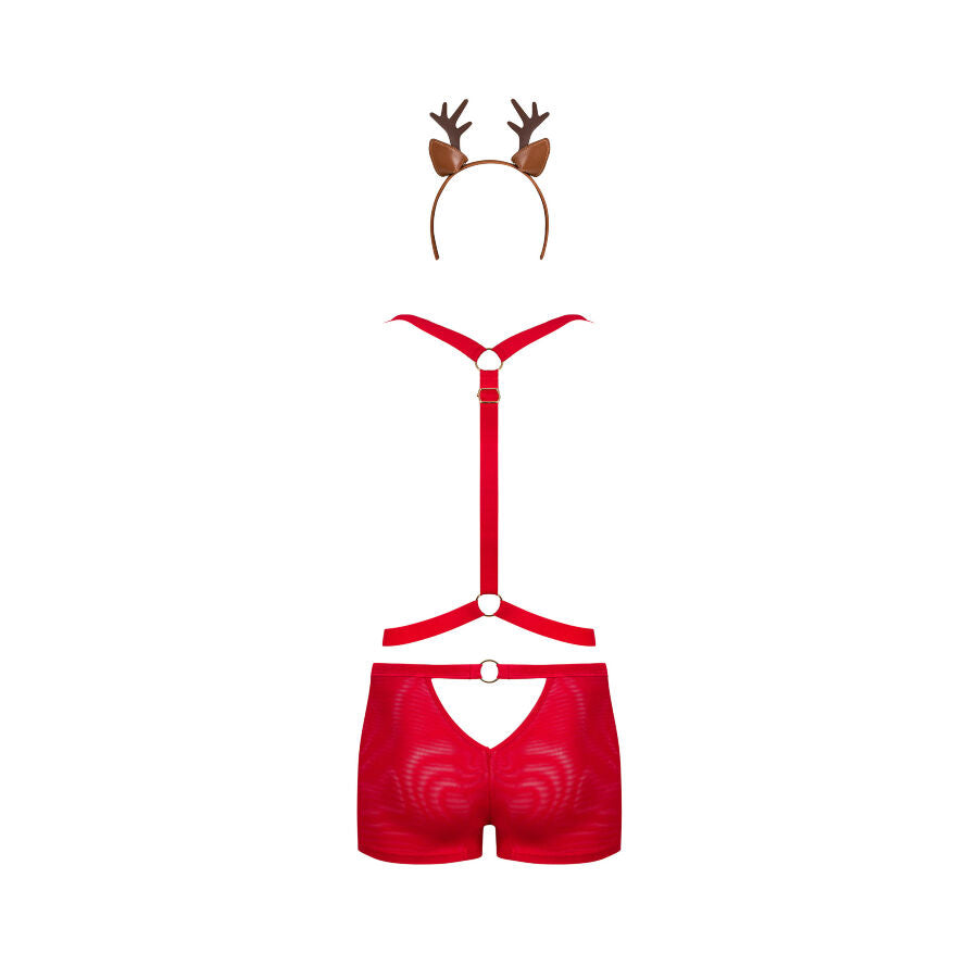 Obsessive Xmas - Mr. Reindy Set Harness, Panties and Reindeer Ears, L/XL