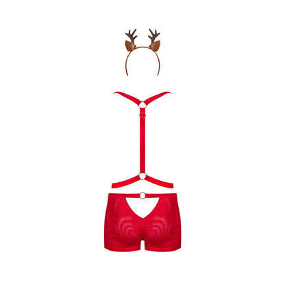 Obsessive Xmas - Mr. Reindy Set Harness, Panties and Reindeer Ears, L/XL