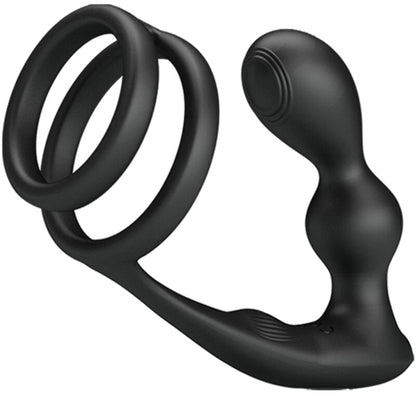 Pretty Love Male- Marshall Inel Pentru Penis Cu Vibrator Anal Plug Cu Telecomandă