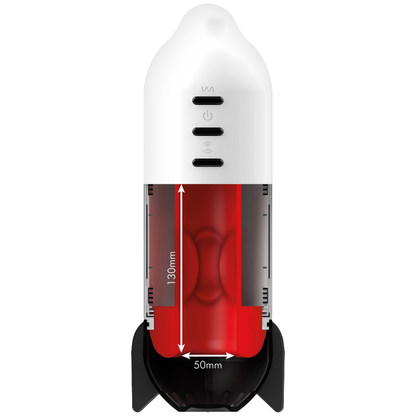 Jamyjob Rocket Compression and Vibrating Masturbator, 7 Modes of Rocket Pleasure, USB Rechargeable