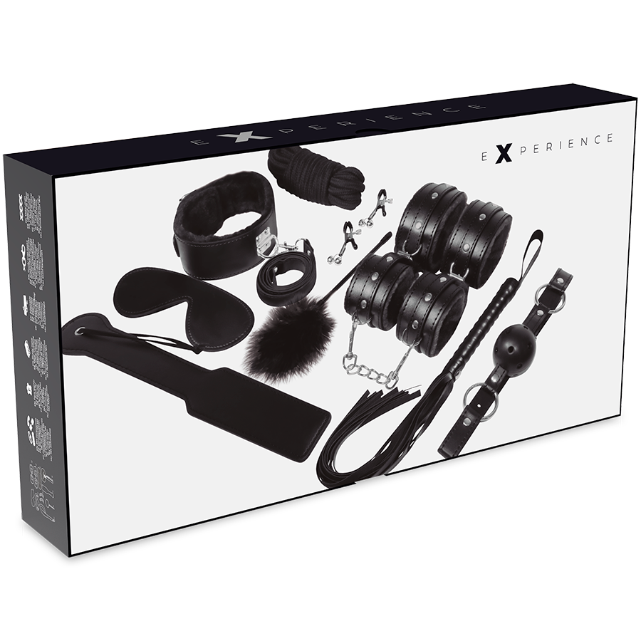 Experience - BDSM Fetish Kit Black Series, 11 Pieces of Synthetic Leather