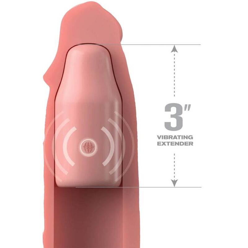 Fantasy X-Tensions 9" Penis Extender Sleeve + Anal Plug Remote Control Silicone Elite Vibrator