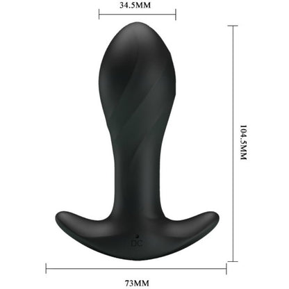 Pretty Love Male - Medical Grade Anal Plug with 12 Vibrating Functions, Waterproof