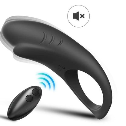 Armony For Him- Inel Vibrator Rechin Pentru Cupluri Telecomandă Negru