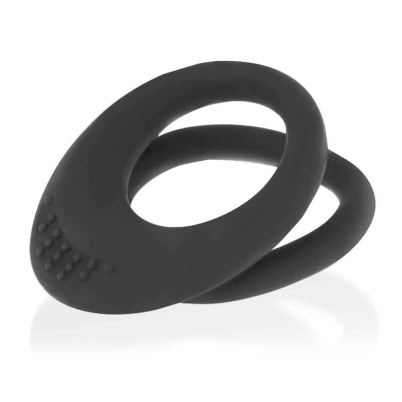 Ohmama Fetish - Silicone Double Ring 3.5 cm - 4.5 cm, Set of 2 Rings for Penis and Testicles