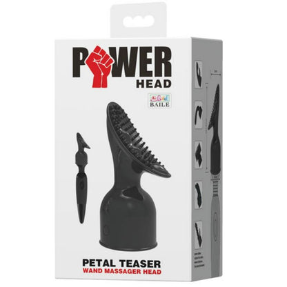 Baile Powerhead - Massage Head With Interchangeable Wand For Clitoris Stimulation, High Quality TPR Material, Color Black