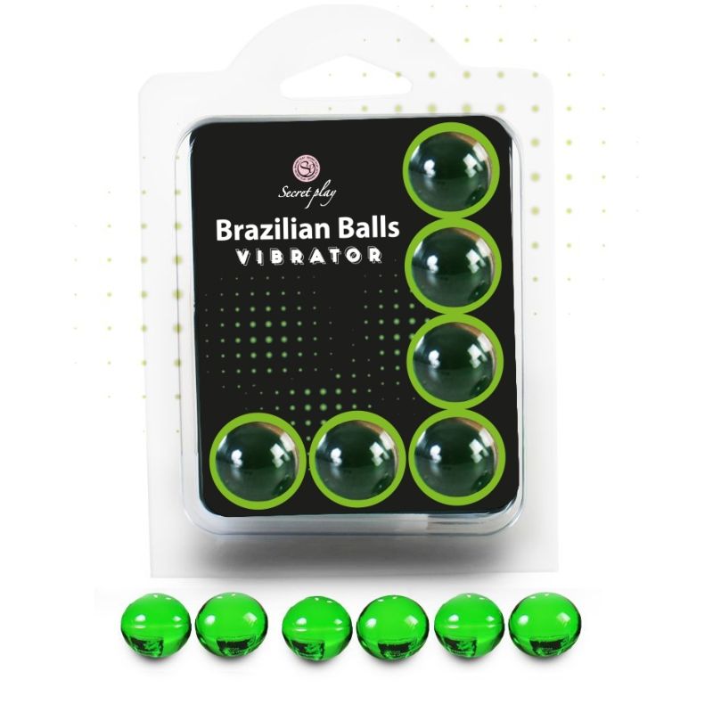 Secretplay - Set of 6 Brazilian Ball Vibrators for Erotic Foreplay With Intense Vibrations