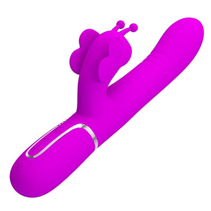 Pretty Love Flirtation- Vibrator Iepure  Multifuncțional 4 În 1 Fluture Fuchsia