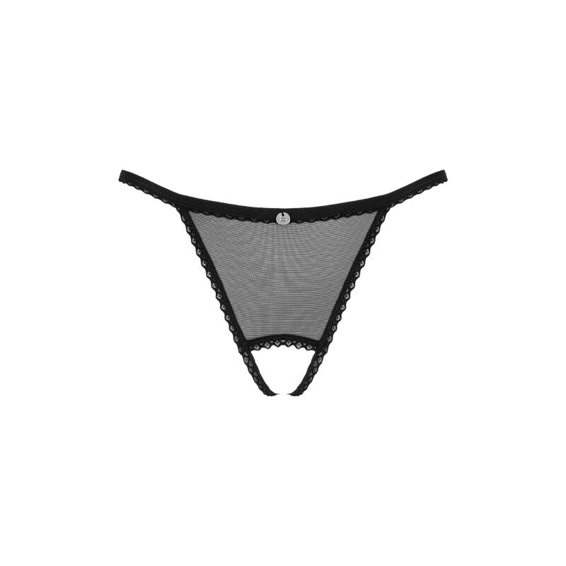 Obsessive Panties &amp; Thong - Celia Noir Tieless Thong M/L