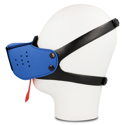 Ohmama Fetish - Blue Dog Muzzle with Adjustable Strap, Ideal for Fetish Play