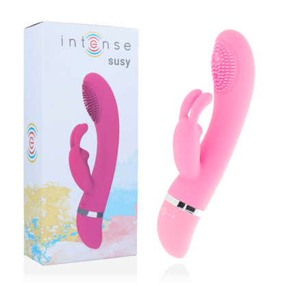 Intense Vibrator Susy Pink, Flexible, Clitoris Stimulation, Submersible, Intense Couples Toys