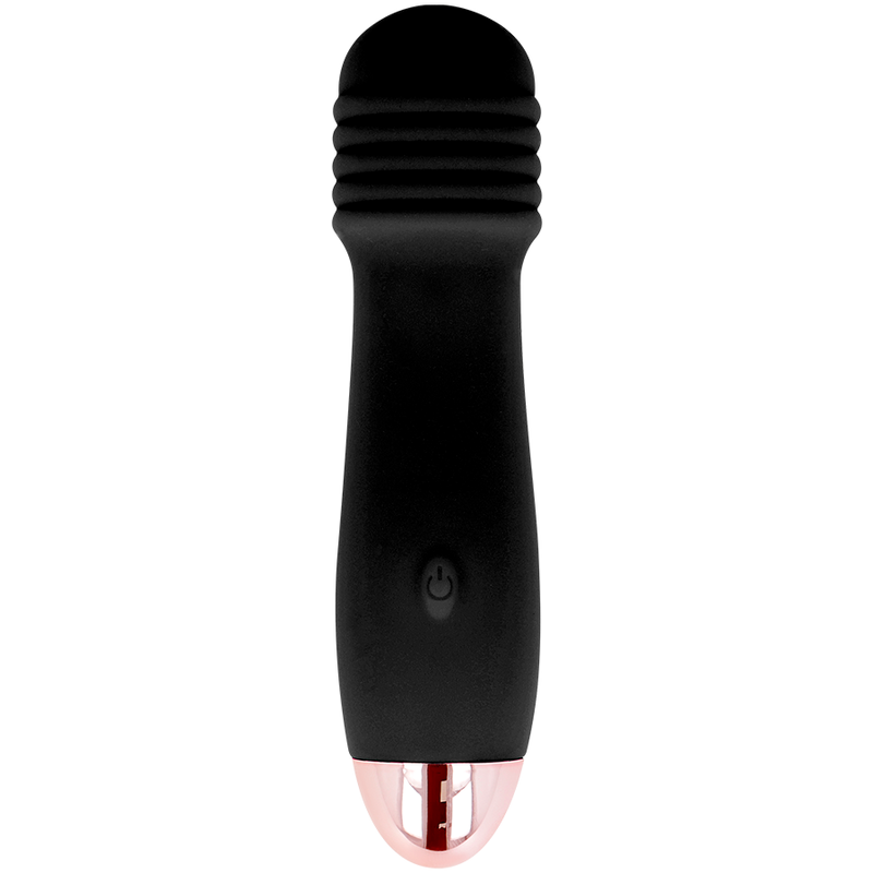 Dolce Vita - Three Black 7-Speed ​​Rechargeable Vibrator, Soft Silicone, 12.2cm Length