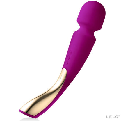 Lelo - Smart Wand 2 Deep Rose, Body Massager with 10 Massage Patterns, USB Rechargeable, Extra-Soft Silicone