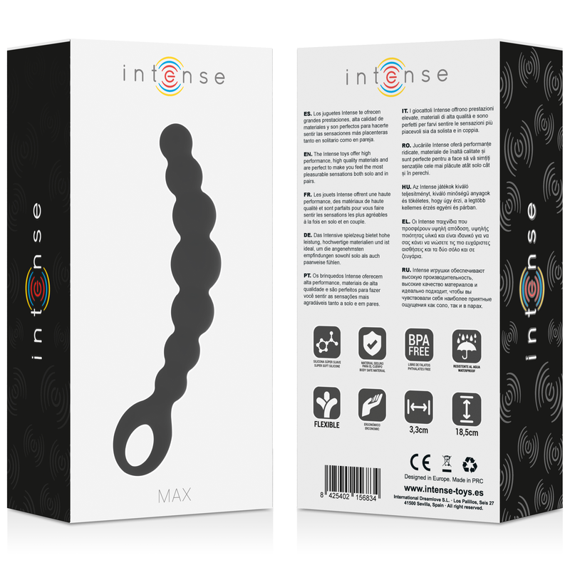 Intense Anal Toys-Margele Anale Intense Max Black