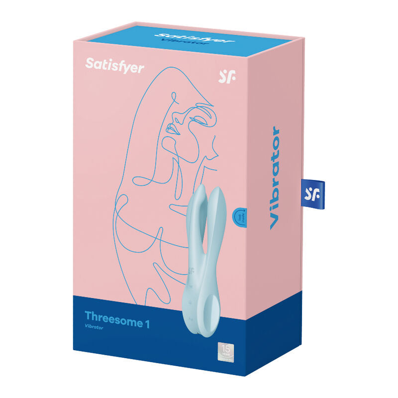 Satisfyer Vibrator - Threesome 1 with 3 Powerful Motors - Intense Vibrations - Clitoral Stimulation - Water Resistant - Soft Silicone - 15 Year Warranty