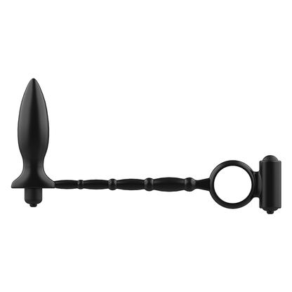 Addicted Toys - Anal Plug With Anal Vibrator Ring, Plug Dimensions: 27 x 3 cm, Powerful Motor, Works with 1 AAA battery, Intense Vibration, Water Resistant, Flexible and Ergonomic