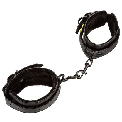 California Exotics - Boundless - Fully Adjustable BDSM Wrist Cuffs with Pivoting Design and Vegan Leather Lining