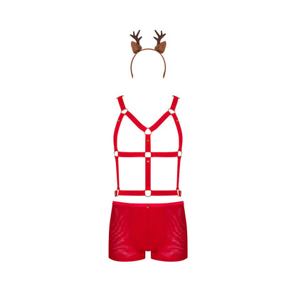 Obsessive Xmas - Mr. Reindy Set Harness, Panties and Reindeer Ears, L/XL