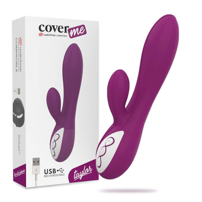 Coverme - Taylor Vibrator Compatible with Watchme Wireless Technology, Medical Silicone, 12 Vibration Programs, Rechargeable, Submersible IPX6, Dimensions: 189x40mm