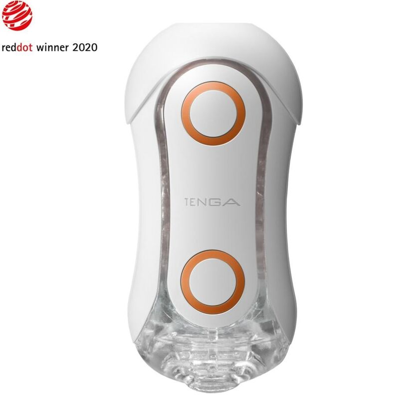 Tenga - FLIP ORB STRONG Powerful Masturbator White and Orange Crash