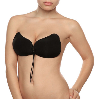 Bye Bra - Lace-It B Cup Bra In Black, Reusable, Self Adhesive, Ultra Light, Seamless, Strapless