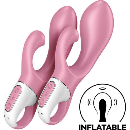 Satisfyer Vibrator - Bunny Air Pump 2 Old Pink, Inflatable, Vaginal and Clitoral Stimulation, 12 Vibration Programs