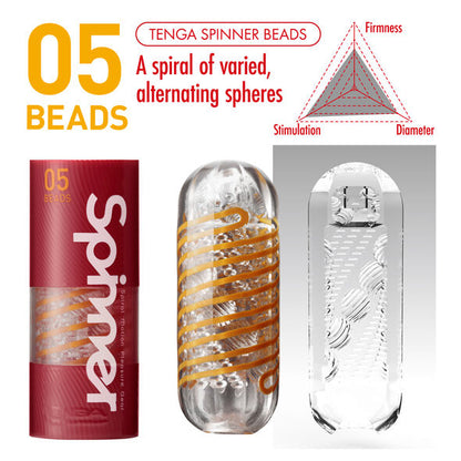 Tenga - Masturbator Spinner Beads, Spiral Stimulation, Model 05 Beads