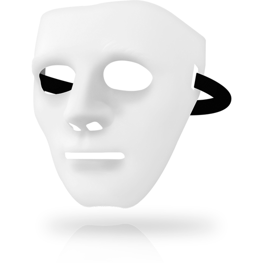 Ohmama Masks - White Rigid Mask with Elastic Band, Unisex, One Size