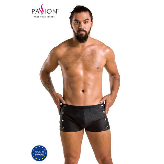 Passion Men - Short David Black L/XL - Quality Underwear (60% Polyurethane, 40% Polyester)