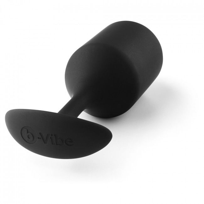 B-Vibe Snug Anal Plug 4 Black, Silicone Seamless, Weight 257g, Ergonomic Shape, Water Resistant