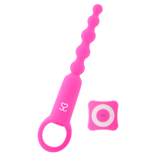 Moressa - Ronie Remote Control Anal Pleasure Pink, 7 Vibration Modes, Rechargeable, Medical Silicone, Waterproof, Dimensions: 77 x 28 mm